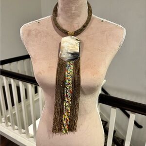 Multicolor Beaded Statement Necklace